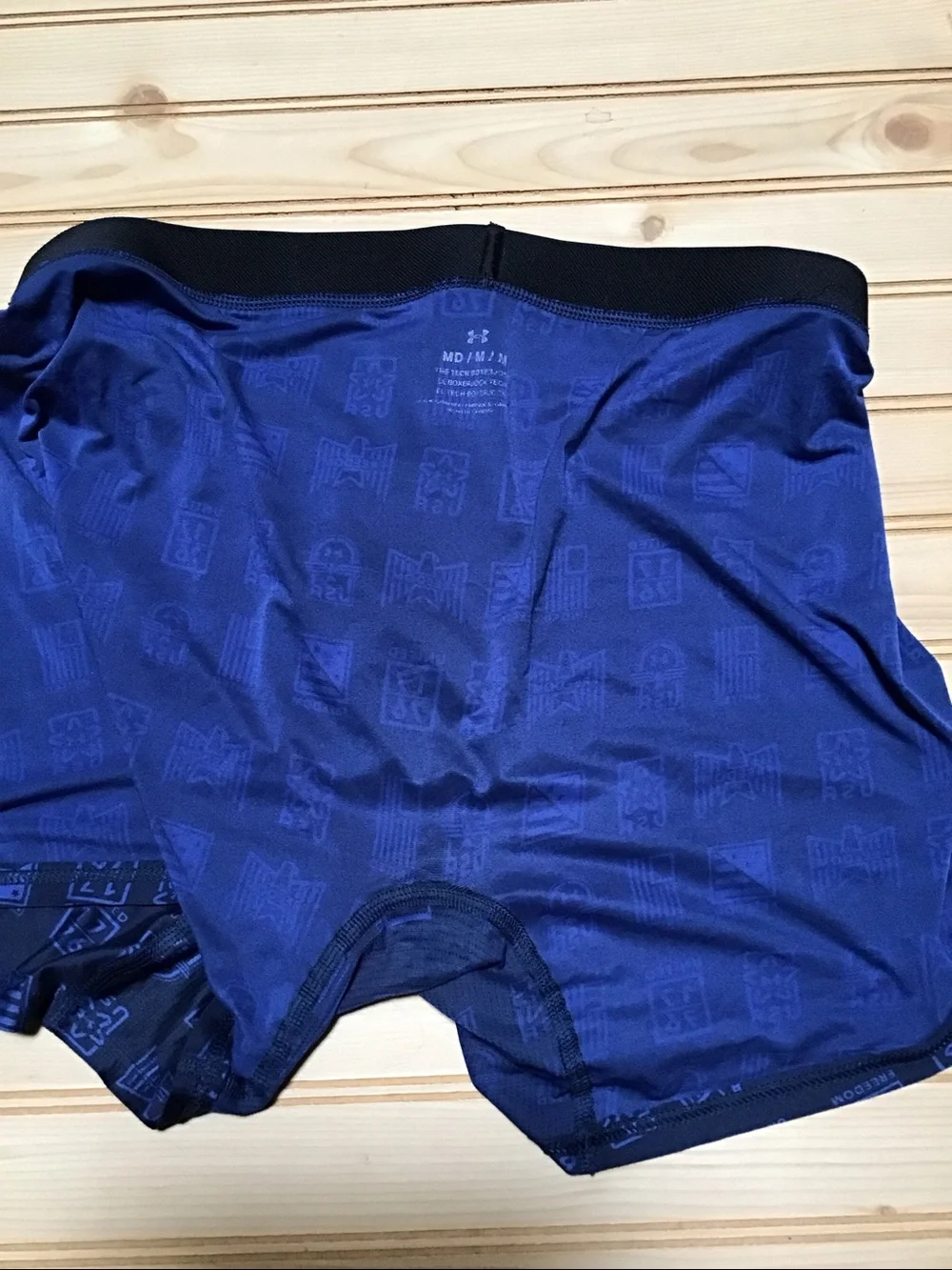 Under Armour Men’s The Tech Boxerjock Patriotic Blue & Black Flag Eagle Boxers